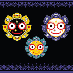 Image showing Jagannath. Indian God of the Universe.