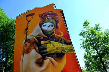 Image showing INTI graffiti painting in Oslo