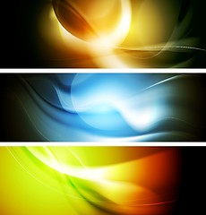 Image showing Bright wavy background. Gradient mesh