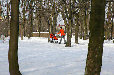 Image showing Winter walk