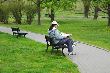 Image showing A girl in the park