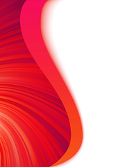 Image showing Orange red and white abstract wave burst. EPS 8