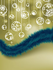 Image showing Elegant yellow christmas background. EPS 8