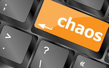 Image showing chaos keys on computer keyboard, business concept