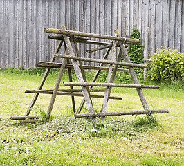 Image showing old wooden rack