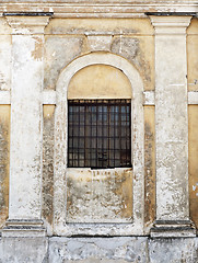 Image showing cracked grunge churche wall