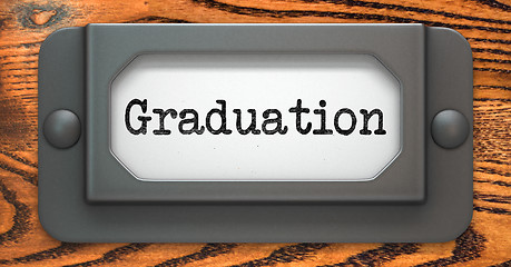 Image showing Graduation - Concept on Label Holder.