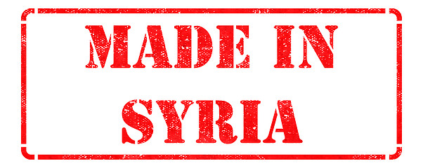 Image showing Made in Syria - Red Rubber Stamp.