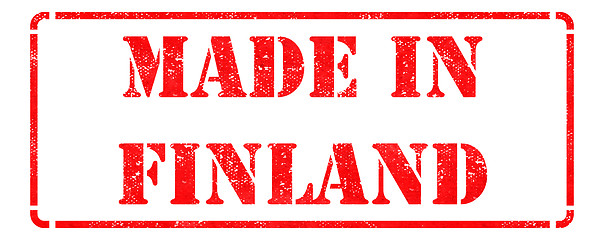 Image showing Made in Finland - Red Rubber Stamp.