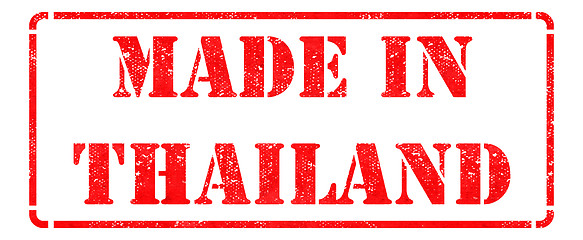 Image showing Made in Thailand - Red Rubber Stamp.