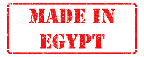 Image showing Made in Egypt - Red Rubber Stamp.