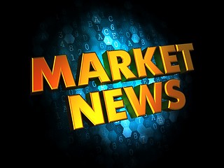 Image showing Market News - Gold 3D Words.