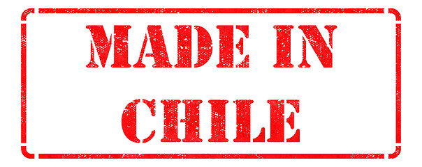 Image showing Made in Chile - Red Rubber Stamp.