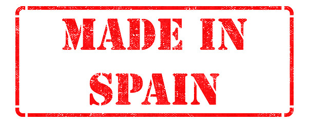 Image showing Made in Spain - Red Rubber Stamp.