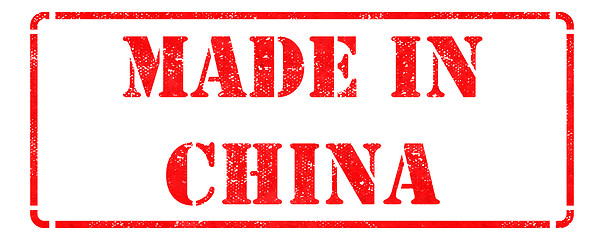 Image showing Made in China - Red Rubber Stamp.