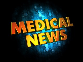 Image showing Medical News - Gold 3D Words.