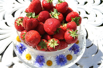 Image showing Swedish Midsummer dessert