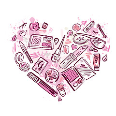 Image showing Heart of Makeup products set.