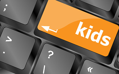 Image showing kids key button in a computer keyboard