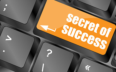 Image showing secret of success button on computer keyboard key