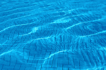 Image showing Pool blue water background