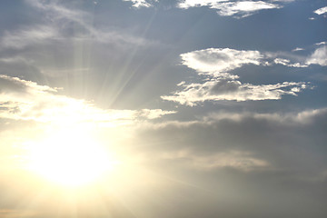 Image showing Beautiful sky with sunlight 