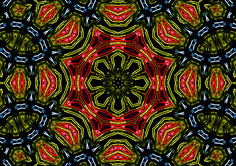 Image showing Abstract color pattern on black