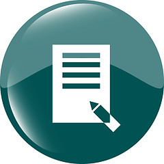 Image showing Edit document sign icon. Edit content button. Modern UI website button