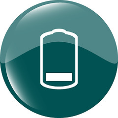 Image showing Battery low level sign icon. Electricity symbol. Modern UI website button