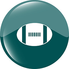 Image showing Football ball icon web button