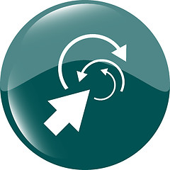 Image showing abstract arrow sign icon. Arrows symbol. Icon for App. Web button