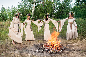 Image showing Beautiful women in traditional dresses