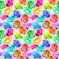 Image showing Seamless pattern of motley crystals