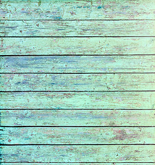 Image showing Aquamarine Wooden Background