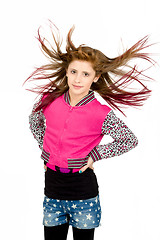 Image showing Studio portrait of young beautiful girl