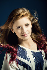 Image showing Studio portrait of young beautiful girl