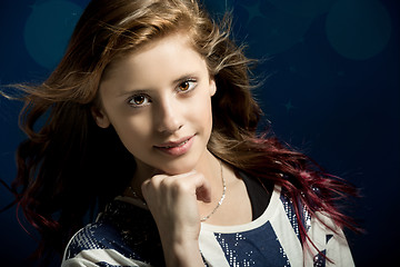 Image showing Studio portrait of young beautiful girl