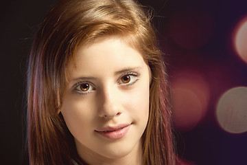 Image showing Studio portrait of young beautiful girl