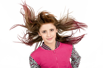 Image showing Studio portrait of young beautiful girl