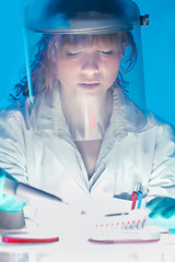 Image showing Working in the laboratory with a high degree of protection