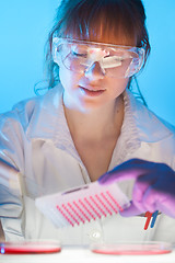 Image showing Working in the laboratory with a high degree of protection