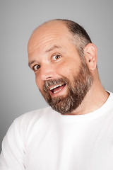 Image showing bearded smiling man