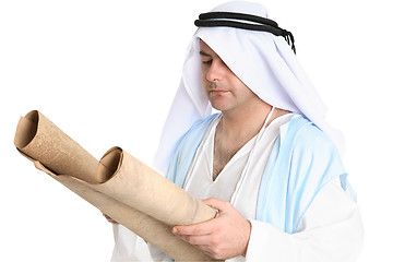 Image showing Biblical man reading scroll