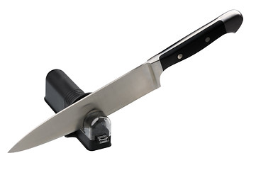 Image showing Knife and knife sharpener 