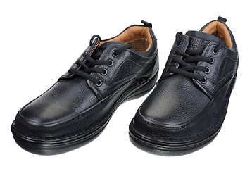 Image showing Black men's shoes