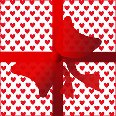 Image showing Gift with soft ribbon