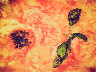 Image showing Retro look Pizza Margherita