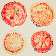 Image showing Retro look Pizza isolated