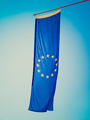 Image showing Retro look European flag