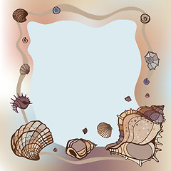 Image showing Frame of seashells.